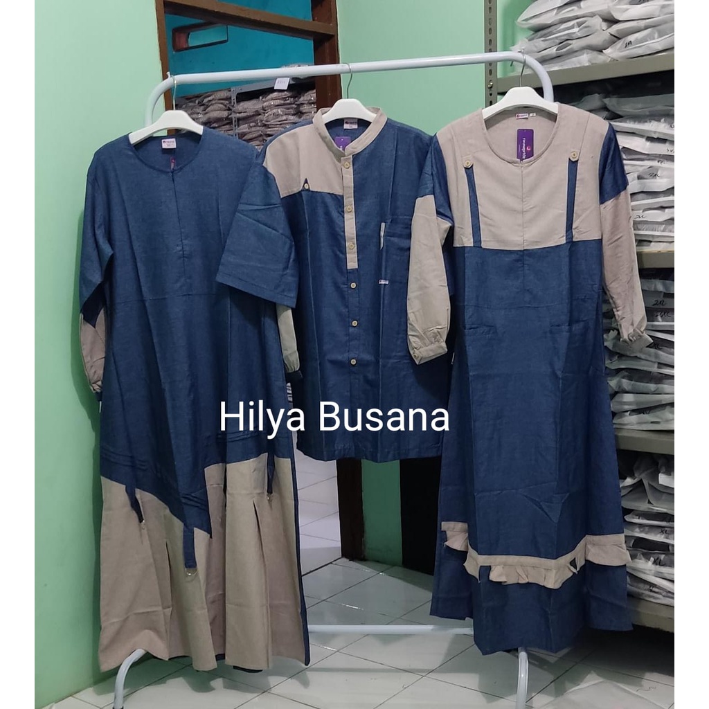 Rauna Couple / Gamis &amp; Koko / GD-31 Navy / Fashion Muslim