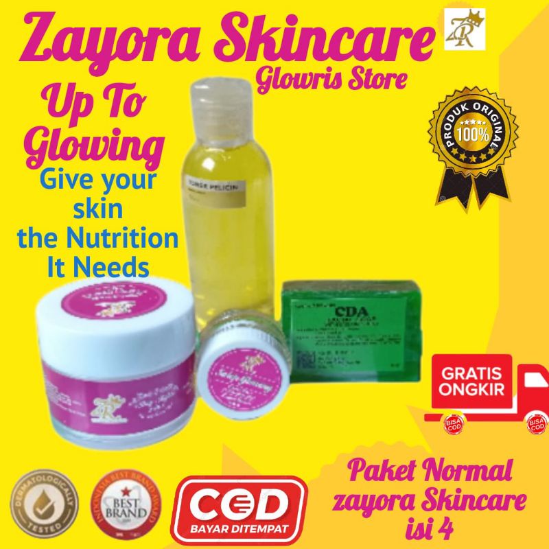 Cream Pemutih Wajah / Paket Normal Glowing zayora New Pakaging