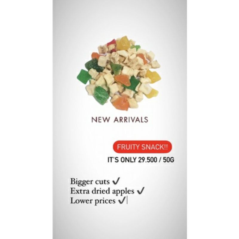 EXOTIC GOODS FRUITY SNACK 50gr SUGAR GLIDER HAMSTER MAKANAN SUGAR GLIDER HAMSTER CEMILAN UNTUK HEWAN