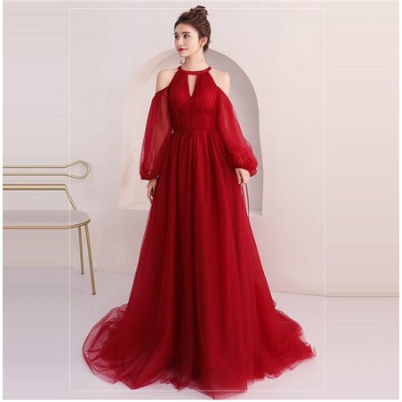 Sexy Backless Floor Length Tulle Fashion Designer Evening Dress Party Gown 2020