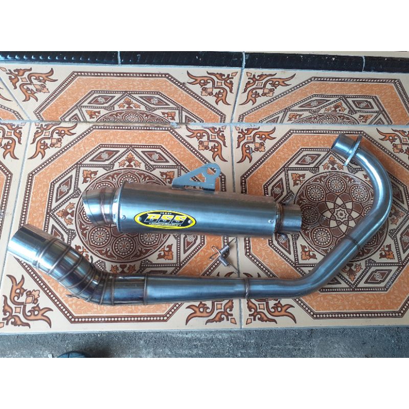 knalpot racing BSS kompetisi bulat leher paten buat motor herex cb gl mp helikopter ngkerr ngkerr