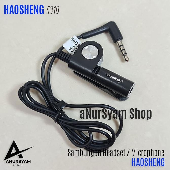Sambungan Headset Sambungan Microphone Jack 3,5 HAOSHENG anursy44 Berkualitas
