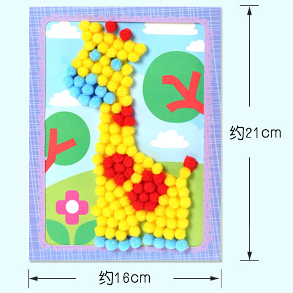 ED24 TEMPEL POM POM, DIY MAINAN EDUKASI ANAK STICKER PRAKARYA GOODIE BAG MONTESSORI IMAJIKIDO-2
