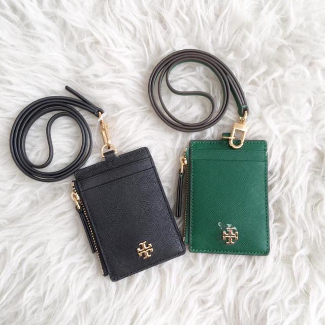 

Tory Burch emerson saffiano id lanyard