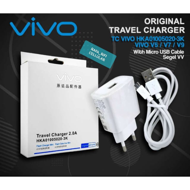 TC CHARGER CASAN CARGER VIVO V5 V7 V9 5020-3K KUALITAS ORIGINAL 100% - MICRO