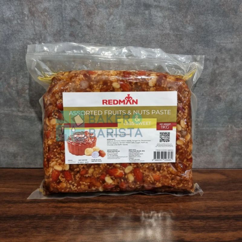 

redman mooncake filling lotus assorted fruits nuts Less sweet 1kg red man isian mooncake premium
