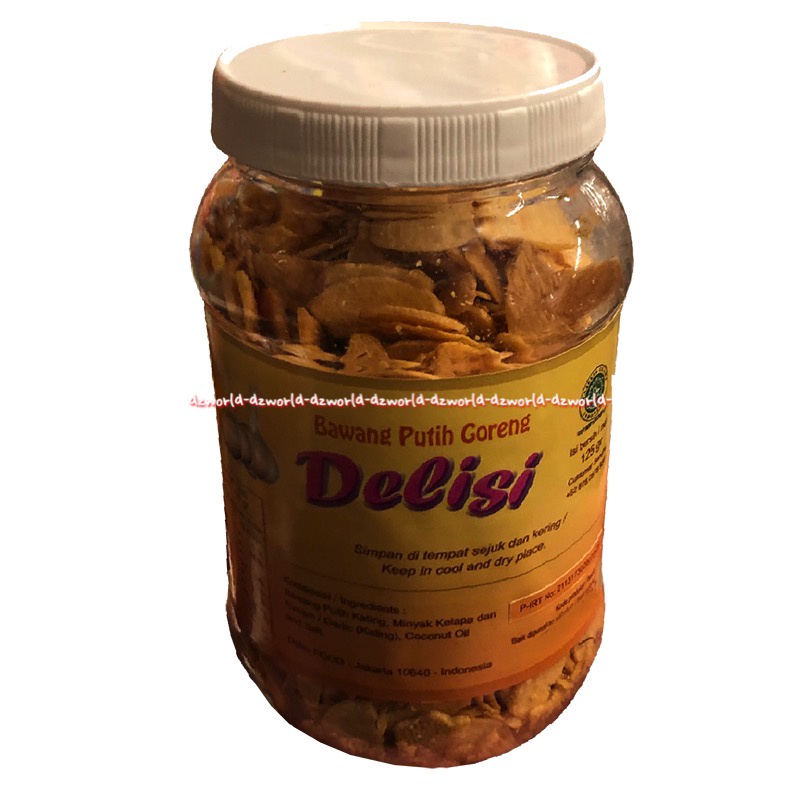 Delisi 125gr Bawang Putih Goreng Siap Makan Fried White Garlic Kemasan Botol Siap Saji Garlik Delisia