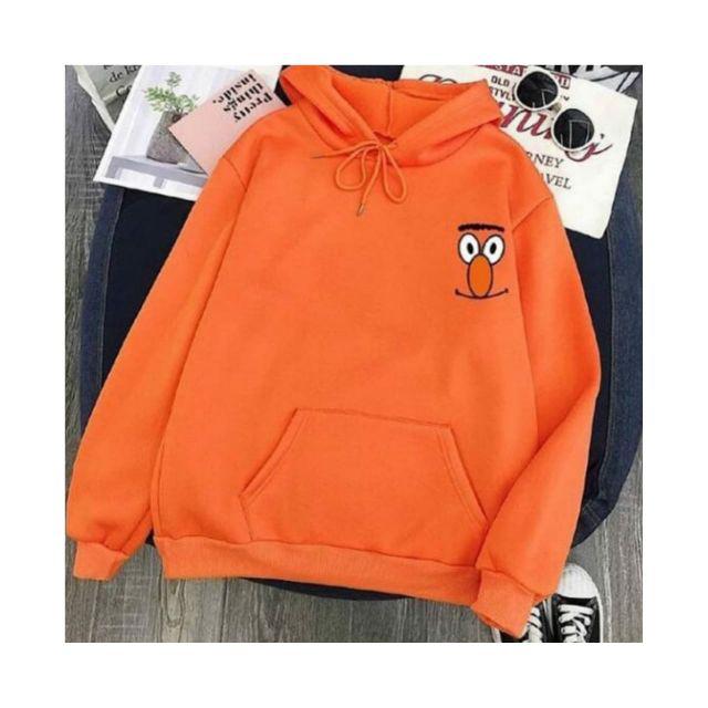 SESAME BEART HOODIE WANITA - JUMPER TEBAL TERLARIS-Orange