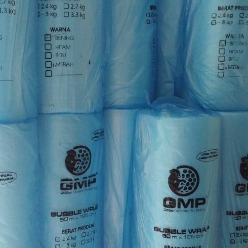 

✵ BUBBLE WRAP MURAH warna PUTIH GMP BIRU 125CM x 50 MEter Berat 3kg ➯