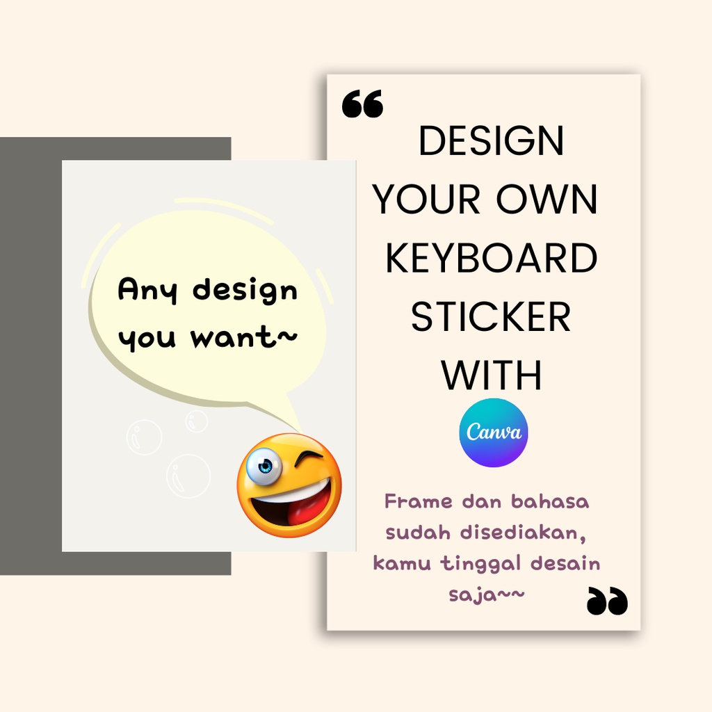 

Desain stiker keyboard sendiri sebebasnya - oh cute