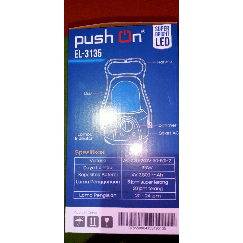 Emergency lamp | Lampu emergency Push On EL-3135