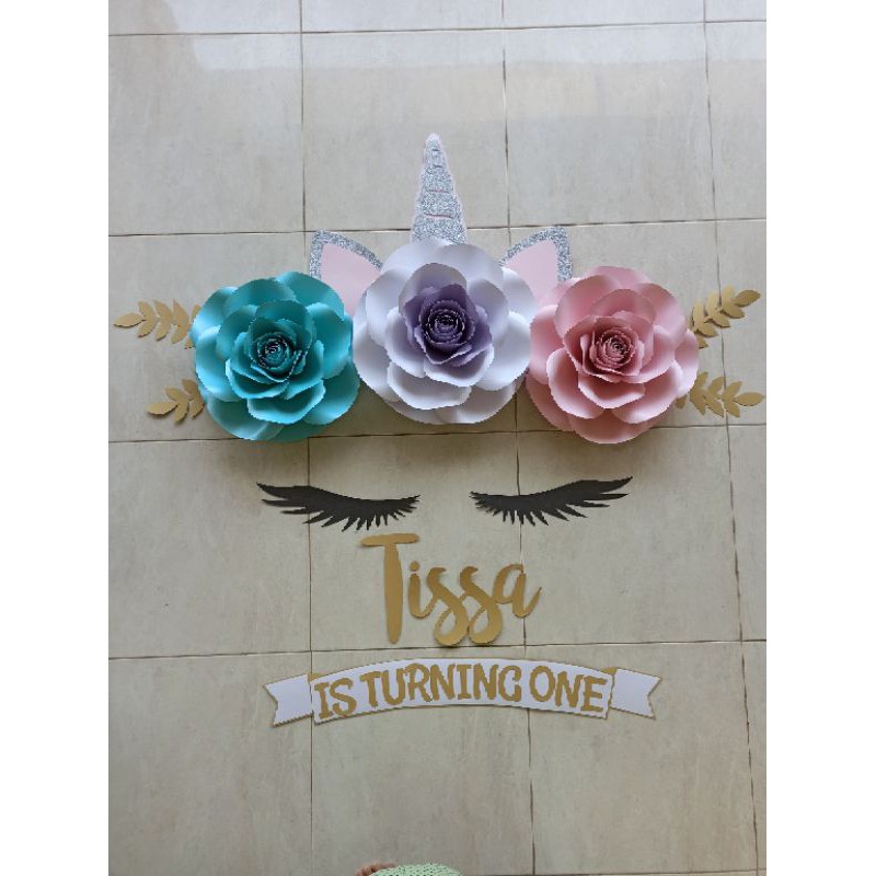 

Paper flower unicorn