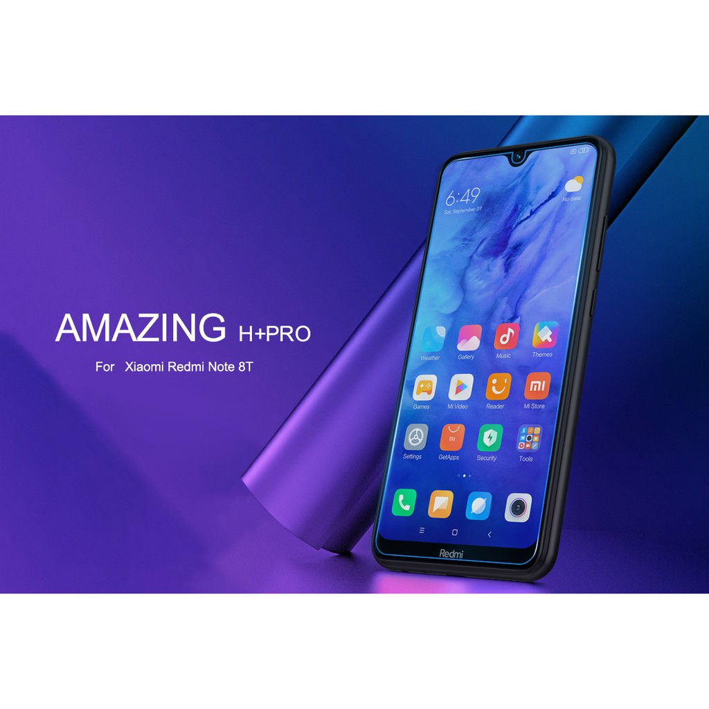 Tempered Glass XIAOMI Redmi Note 8T NILLKIN AMAZING H+ Pro Anti Gores