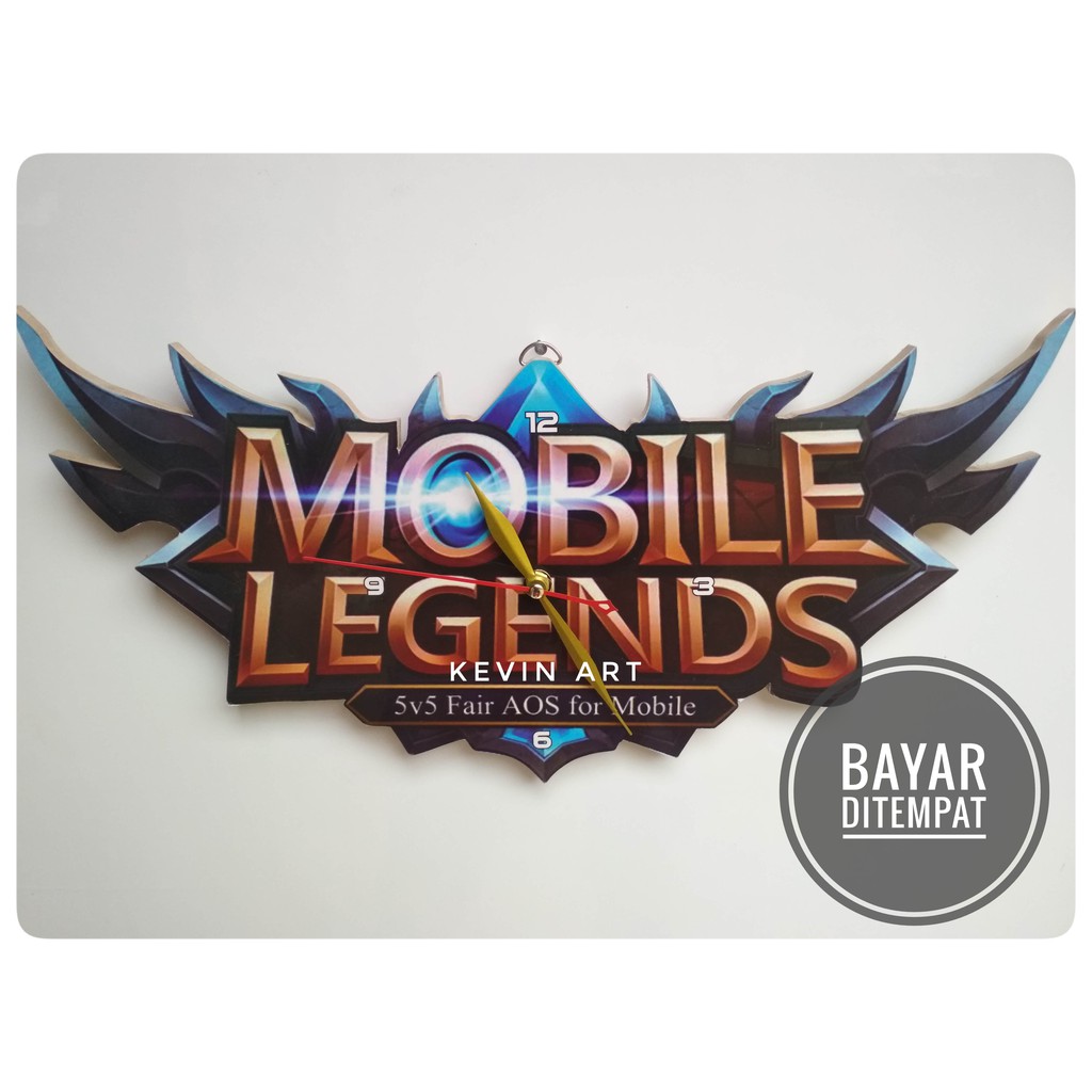 JAM DINDING KAYU UNIK MURAH UKIR GAMBAR LOGO MOBILE LEGENDS Shopee Indonesia