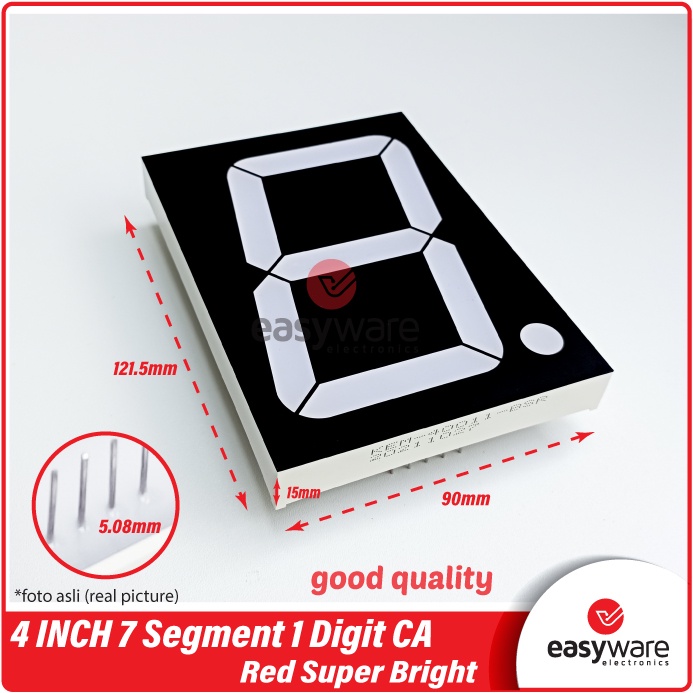 7 Segment 4 INCH CA Super Bright KEM Original LED SEVEN SEGMENT