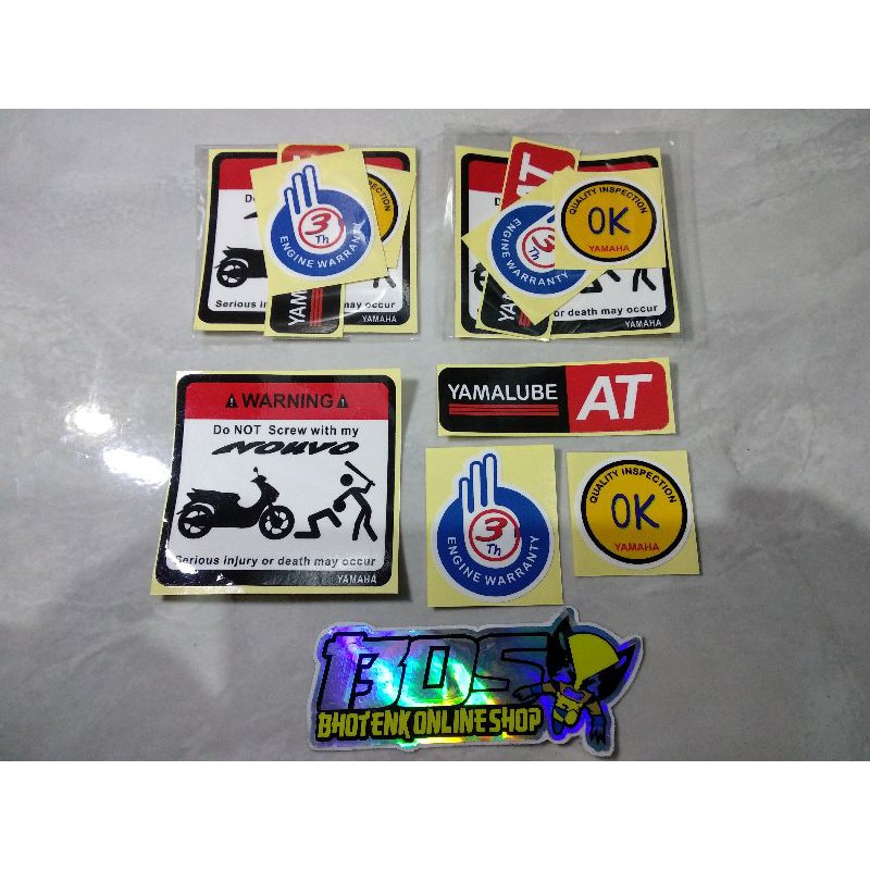Stiker Warning Yamaha Nouvo
