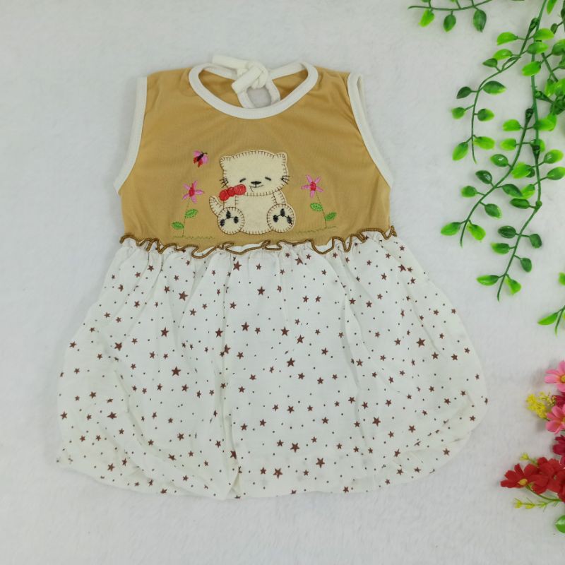 [Ss-1043] Dress Bayi New Born 0-6bulan, Baju Bayi Lucu Model Balon