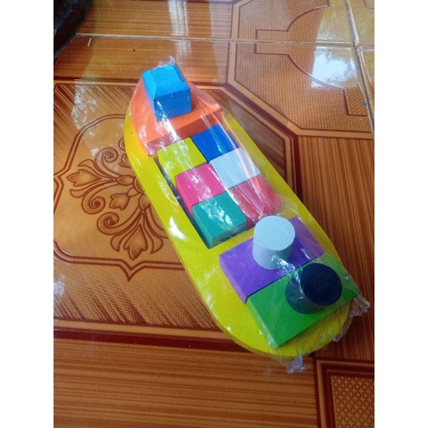mainan anak balok kapal edukatif