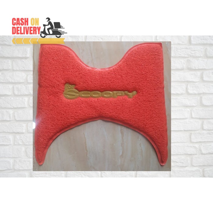 COD  Karpet Motor Scoopy - Karpet Serabut Scoopy - merah