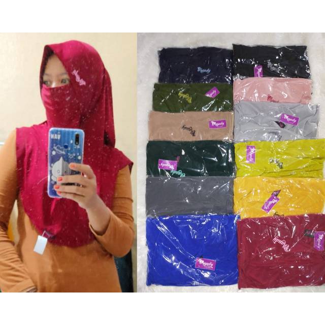 Jilbab Masker Niqob Bahan stella