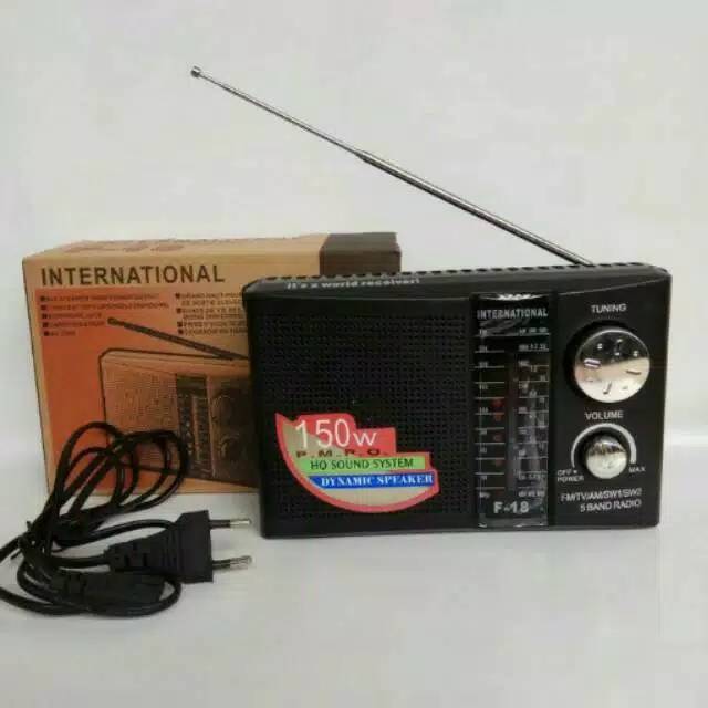 RADIO JADUL INTERNASIONAL F-18 FM/AM  ( LISTRIK &amp; BATERAI )