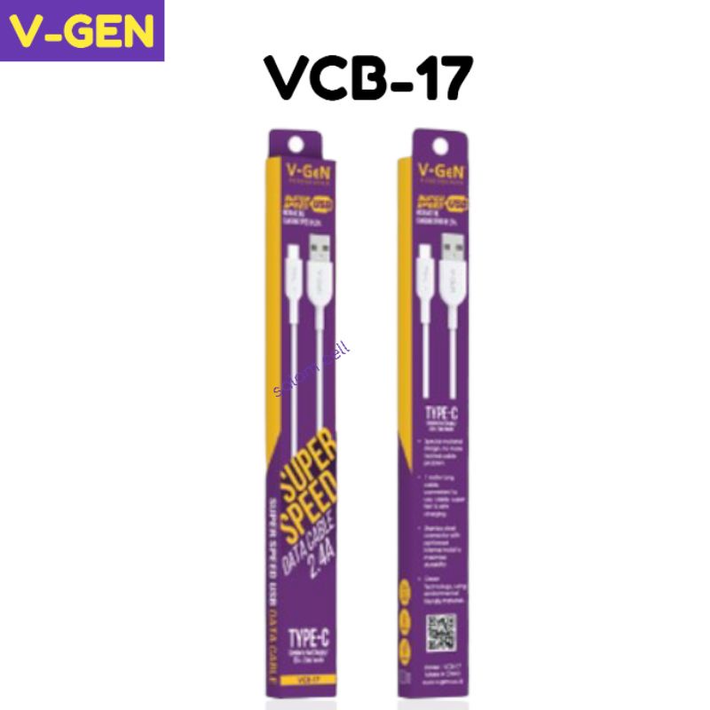 Kabel Data Type-C V-GEN VCB-17 Original Vgen Garansi Resmi