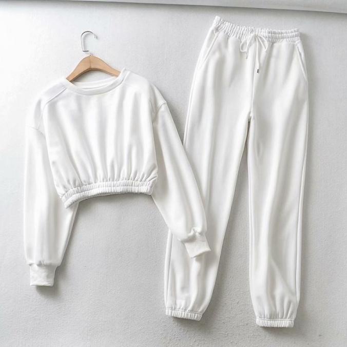 setelan wanita zara set-training set-setelan olahraga korea style