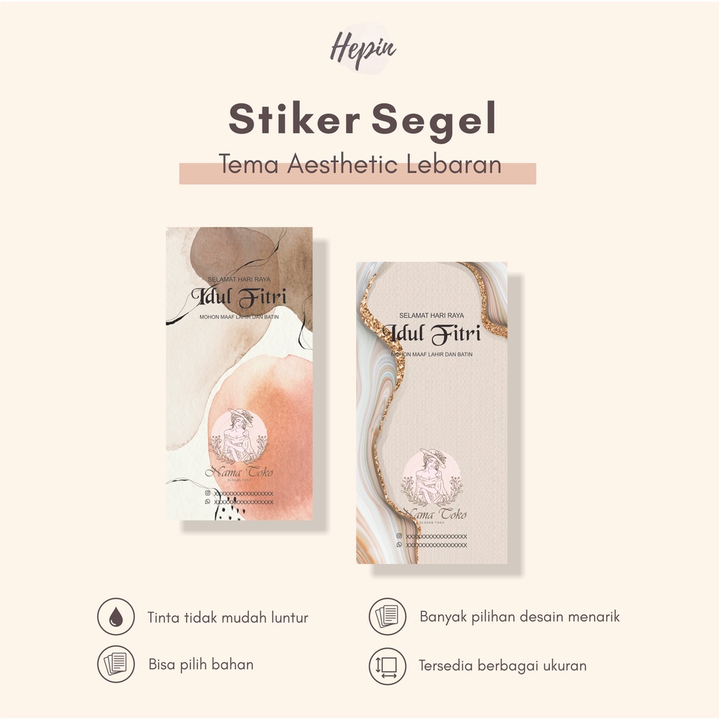 

stiker segel AESTHETIC LEBARAN/segel murah