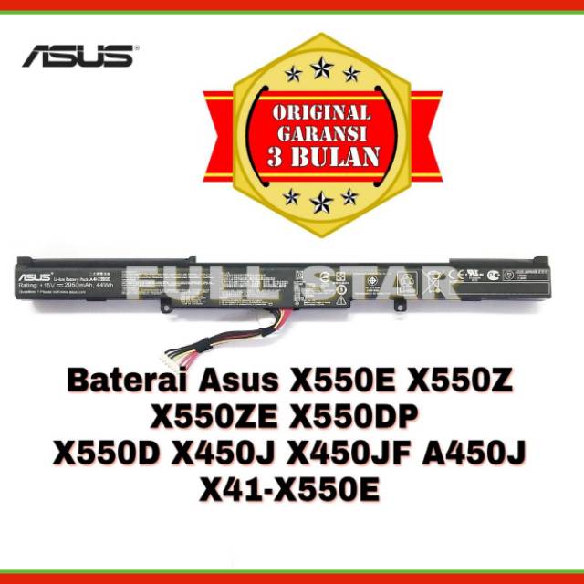 Baterai Original Laptop Asus X550E X550Z X550ZE X550DP X550D X450J X450JF A450J A41-X550E