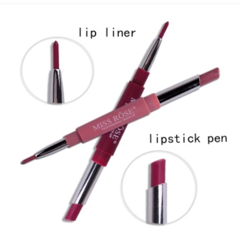 Miss Rose Lasting Long Multifunct Makeup Pencil Waterproof Pen Lipstick Lip Matte Liner 7102-001