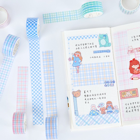 [ORGM] Aneka Isolasi Kertas Selotip Motif | Masking Tape | Washi Tape Motif Lucu set
