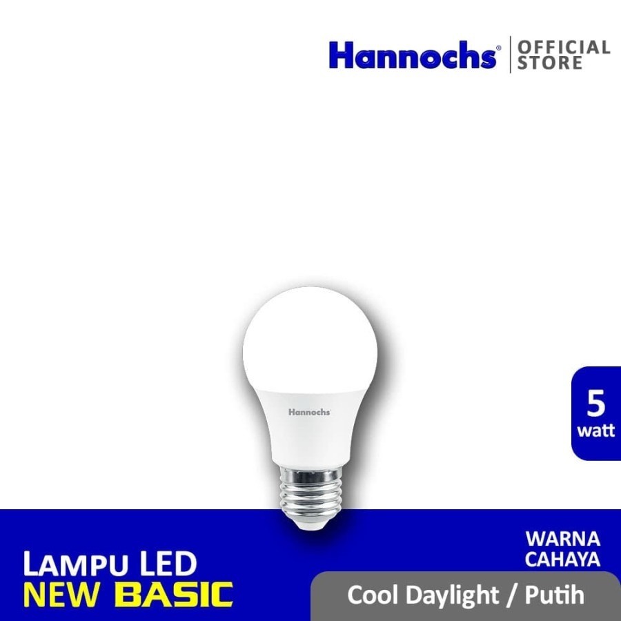 Hannochs Lampu LED New Basic 5 Watt - Cahaya Putih