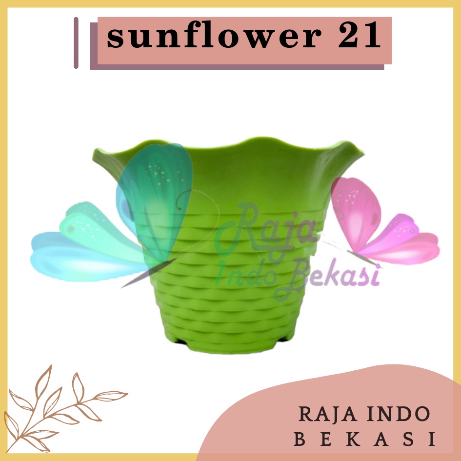 Pot Besar Sun Flower Mdn 21 Motif Bata Pot Bunga Sunflower Warna Warni Bkn Pot Tawon Pirus 21 24-Pot bunga SUN FLOWER MDN 21 Pot Warna Warni cantik murah bagus