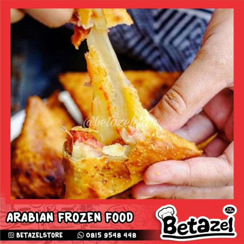 

Samboza Kebab Mozarella - Daging - Cabe Hijau - Coklat Keju - Keju