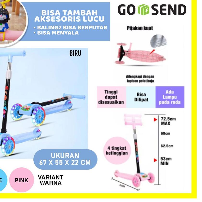 READY  SKUTER LIPAT ANAK / SKUTER ANAK / SKUTER OTOPET ANAK / SCUTER OTOPED RODA 3 / SKUTER RODA 3