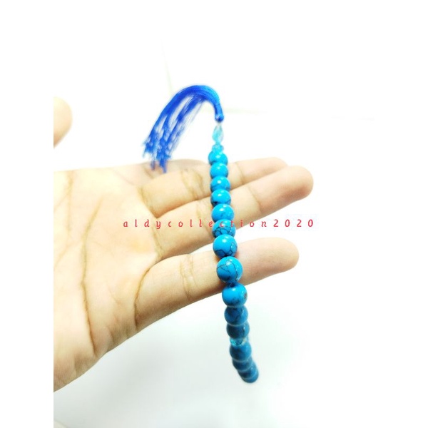 Tasbih Batu Pirus Persia Asli Top Quality Isi 33bitir