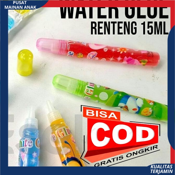 ( PROMO ) lem Kertas glue renteng cair 15 ml lem kertas water glue  perekat GROSIR