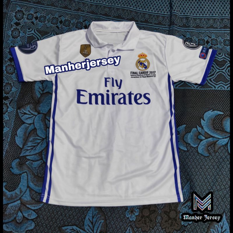 Jersey Real Madrid 2017 Final Full Printing Custom