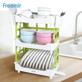 freemir Rak Piring Plastik 2 3 Susun Premium Pengering freemir Rak Piring Plastik 2 3 Susun Premium Pengering