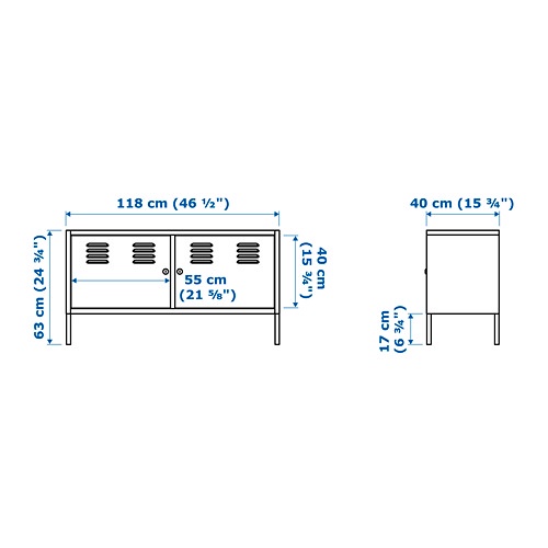 PS Kabinet, putih, 119x63 cm