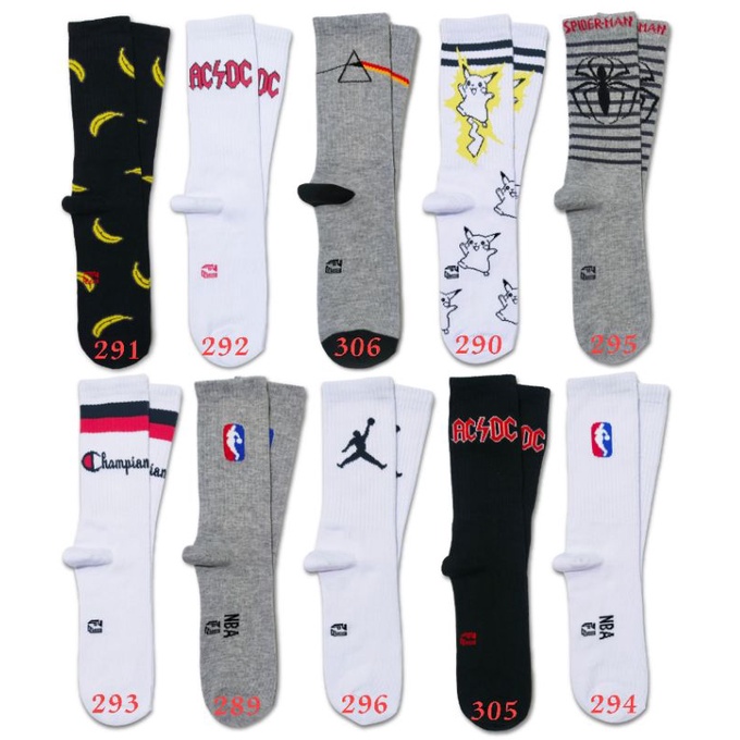 Kaos kaki oldschool motif skate / kaos kaki old school motif basket-2