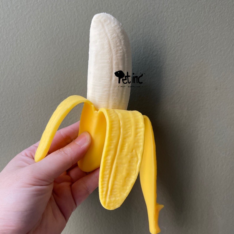 Real or not real banana rubber toy