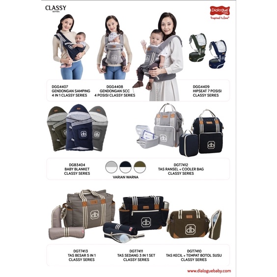 Dialogue Tas Sedang 3in1 Set Classy Series DGT7411 - Tas bayi - Diaper Bag