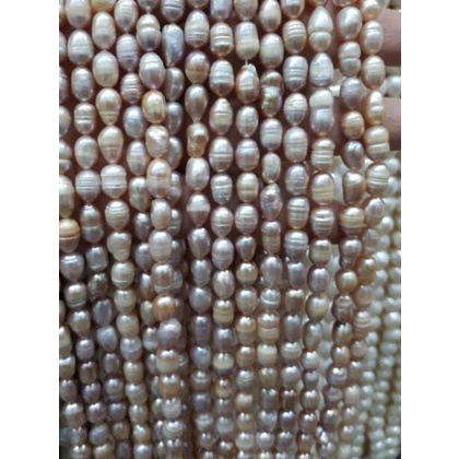 MUTIARA AIR TAWAR OVAL 8MM  MUTIARA AIR TAWAR ALAMI | BAHAN CRAFT MUTIARA | DIY AKSESORIS ,,