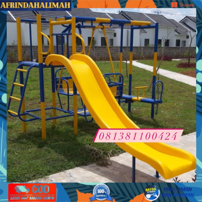 

{TERBARU} Playground anak sekolah mainan taman bermain tiga set free ongkir jkt