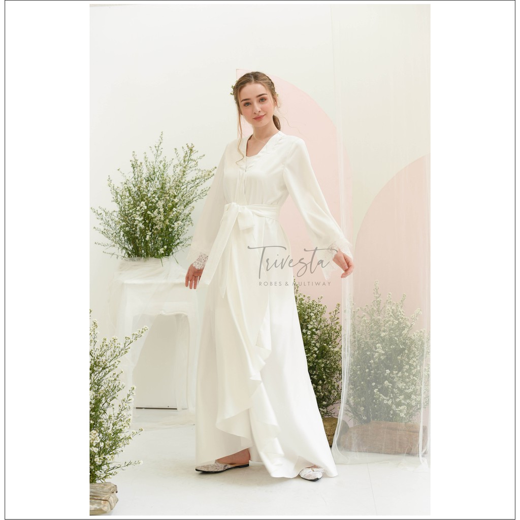 Ashera Asymmetric Robe - KIMONO ROBE PENGANTIN