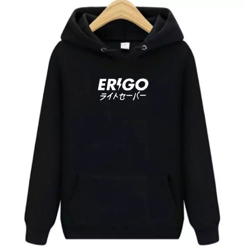 jaket Hoodie ERIGO HITAM 9876 bes seller