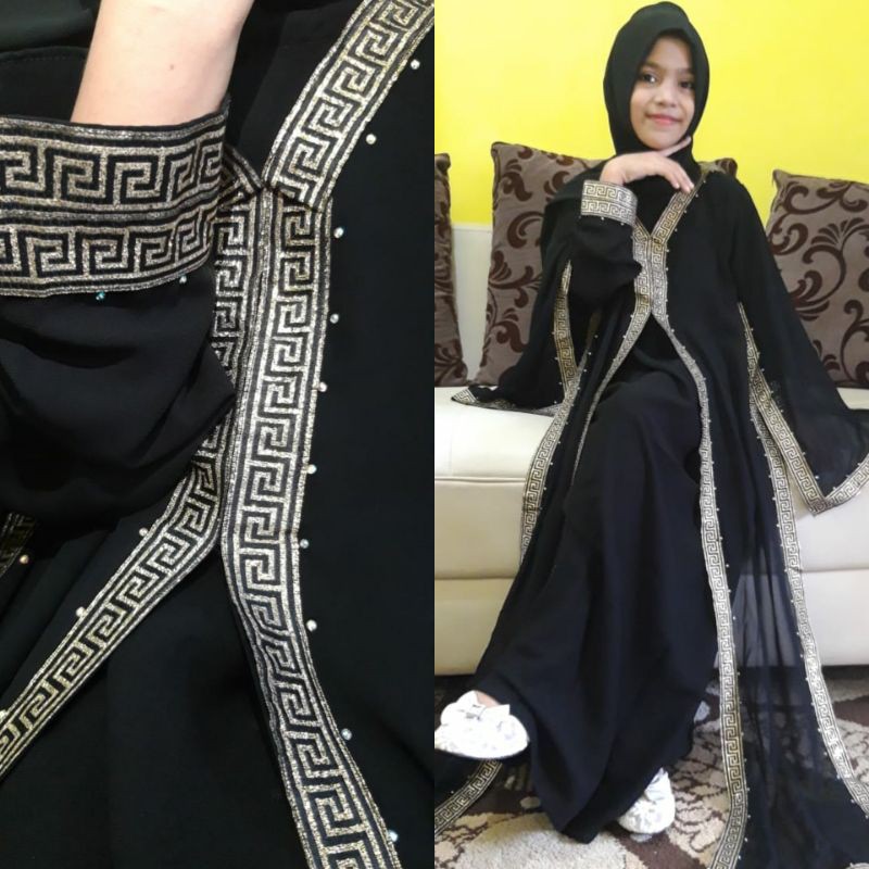 GALLERY EXCLUSIVE ABAYA HITAM GAMIS ANAK REHANA