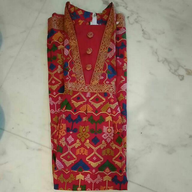 Qnunbatik Gamis Anak Perempuan Muslim Batik 9-12th Mentari Prodo