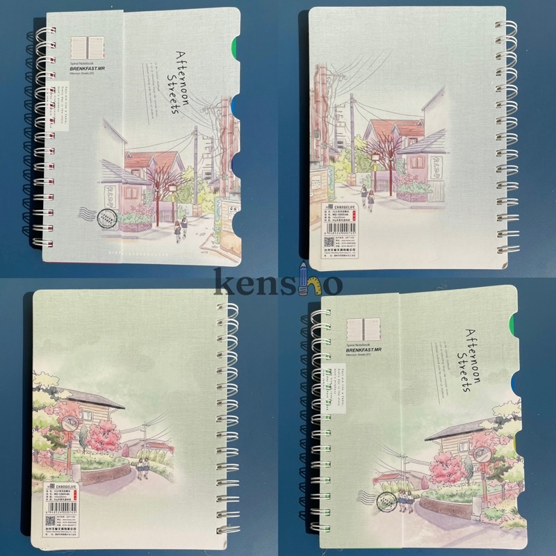 KENSHO Notebook Book Buku Spiral Index A5-110 Hard Cover